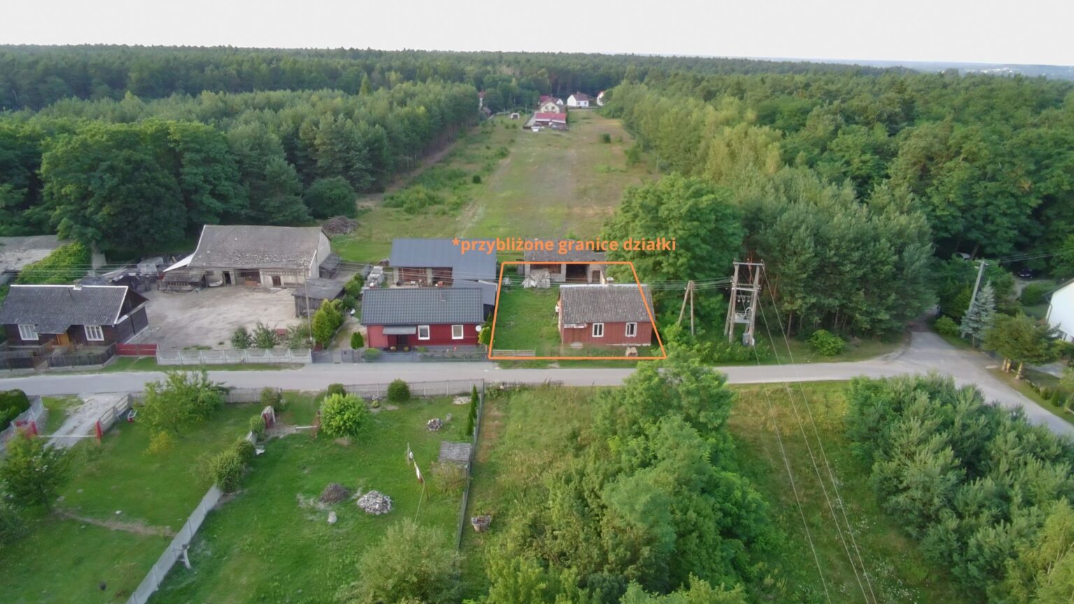 widok z drona - front